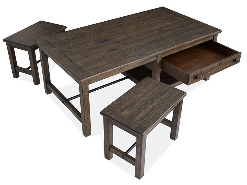 Smithton Cocktail Table with 2 Stools
