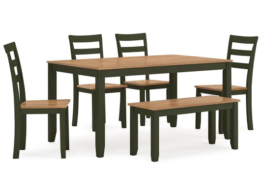 Gesthaven Dining Room Table Set -Natural/Green