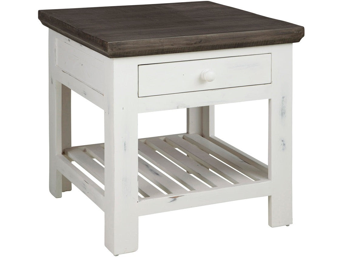 Mesa White End Table